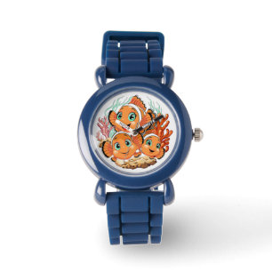 Clown fish Cartoon cute Family Underwater Watch