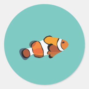 Clown Fish Classic Round Sticker