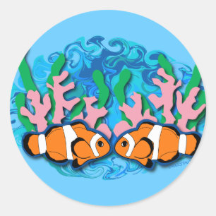 Clown Fish Classic Round Sticker