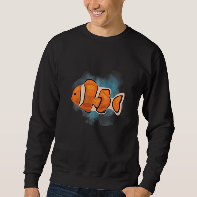 Clown Fish Deep Ocean Creatures and Rift Life Sweatshirt (Front)