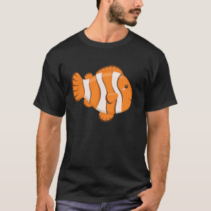 Clown Fish Drawing Cute Baby Fish for Children T-Shirt