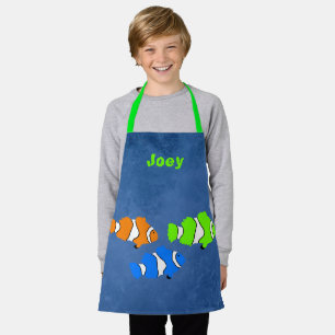 Clown Fish Kid Chef Custom Apron
