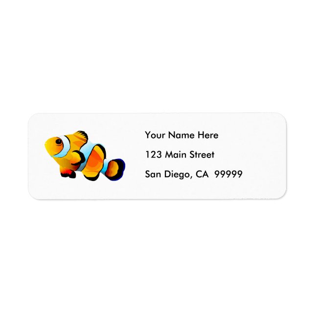 Clown Fish Return Address Label (Front)