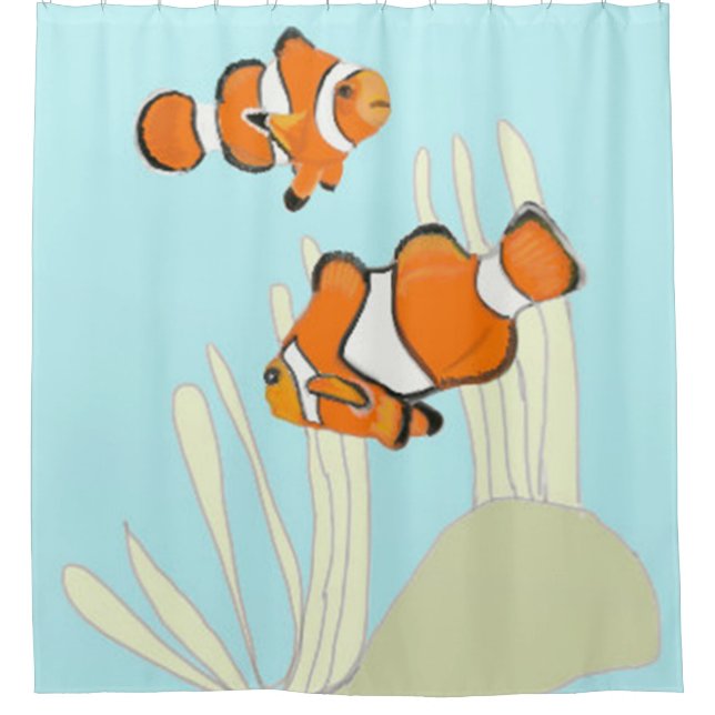 Clown Fish Shower Curtain (Front)