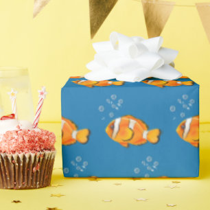 Clown Fish With Bubbles Wrapping Paper