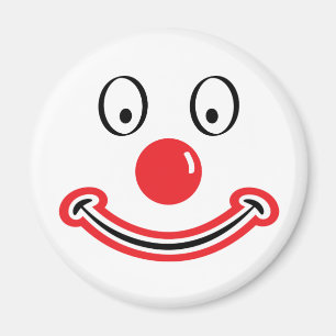 Clown gezicht met rode neus. Clownsgezicht  Magnet