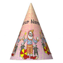 Clown Happy Birthday  party hat 