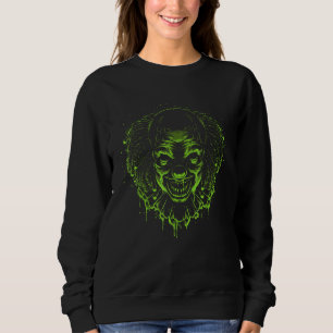 Clown head grim reaper man or woman halloween sweatshirt