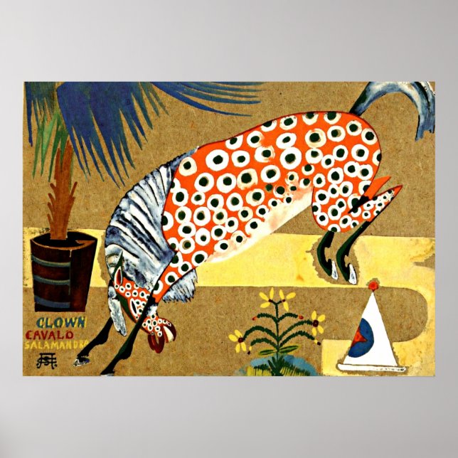 Clown Horse, Salamandra - Souza-Cardoso art Poster (Front)