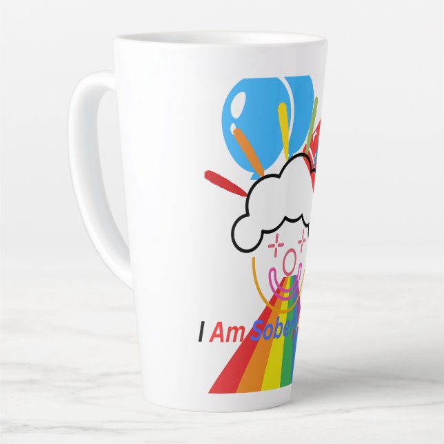 Clown : I am sober again Latte Mug (Left Angle)