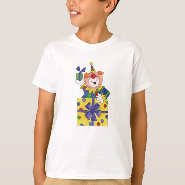 Clown in a Present T-Shirt (Front)