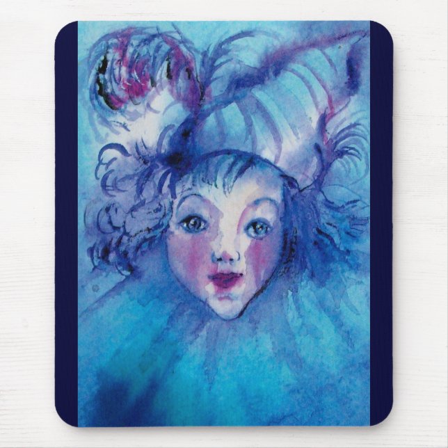 CLOWN IN BLUE MOUSE PAD (Front)