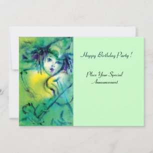 CLOWN IN GREEN INVITATION