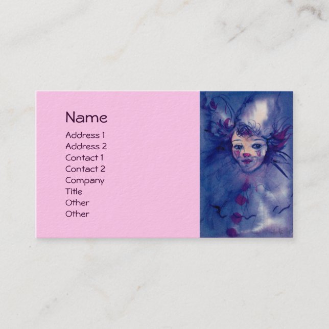 CLOWN IN PURPLE BUSINESS CARD (Front)