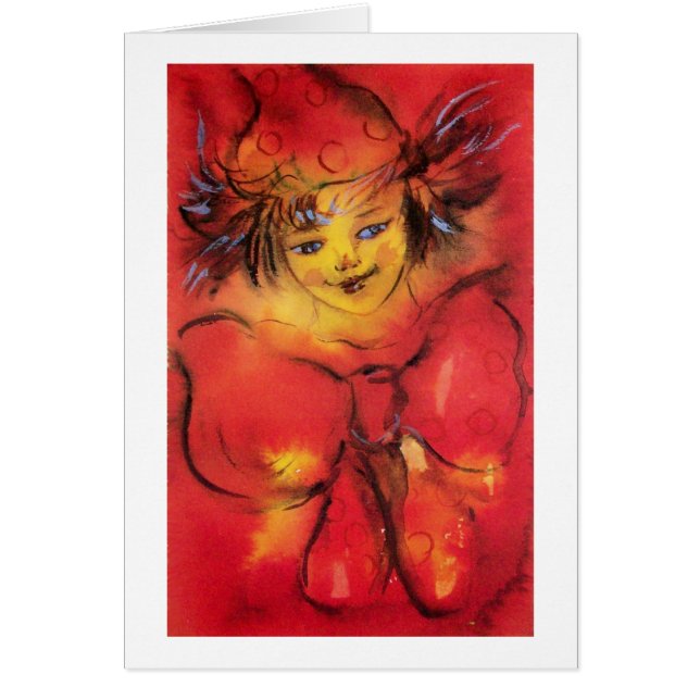 CLOWN IN RED WITH GOLD SPARKLES (Front)