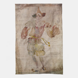 Clown in the Mirror Tea Towel