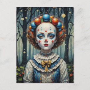 Clown in the Woods Postcard