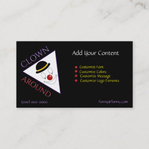 Clown Logo Abstract Clown Art Template Business Card