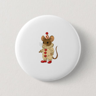 Clown mouse 6 cm round badge