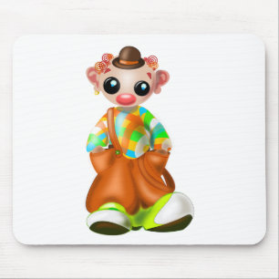 Clown Mouse Pad - Custom Colours - Text