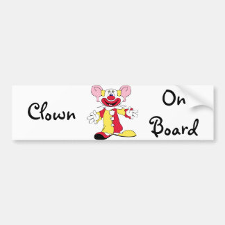Clown on Board Bumper Sticker