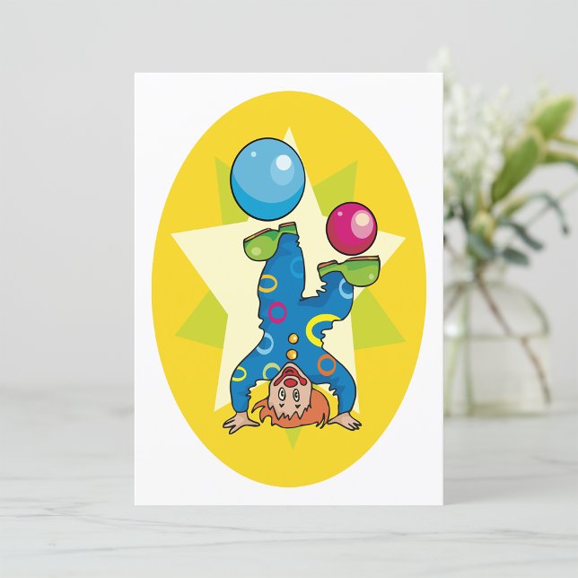 Clown On Its Head Invitation (Creator Uploaded)