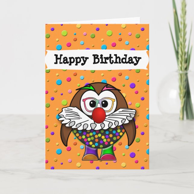 clown owl card (Front)