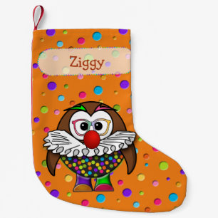 clown owl Christmas stocking