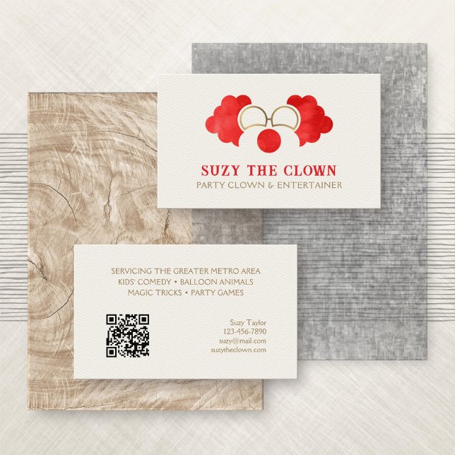 Clown Party Entertainer Business Card (Creator Uploaded)