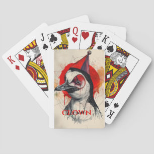 Clown Penguin Playing Cards