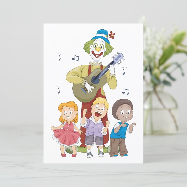 Clown Playing The Guitar Invitation (Creator Uploaded)
