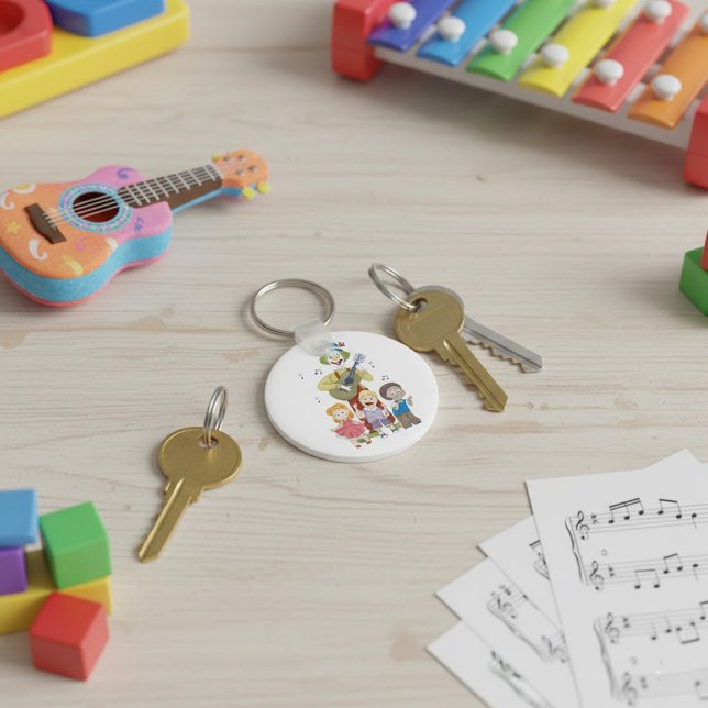 Clown Playing The Guitar Key Ring (Creator Uploaded)