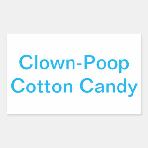 Clown-Poop Cotton Candy Jeff Hankamer Artjunkhaus Rectangular Sticker