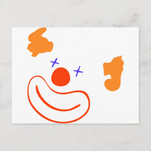 clown postcard