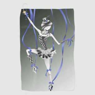 Clown Puppet Ballerina  Golf Towel