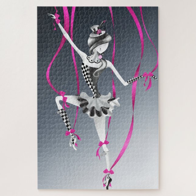 Clown Puppet Blue Ribbons Jigsaw Puzzle (Vertical)