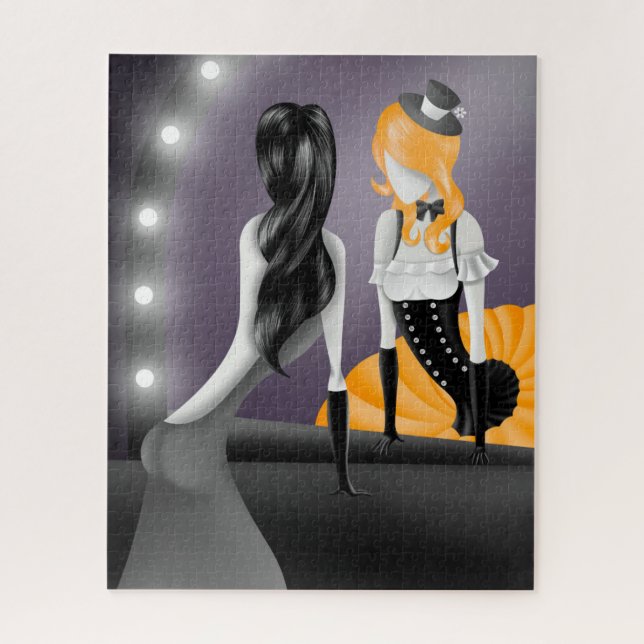 Clown Reflection Blonde Hair Jigsaw Puzzle (Vertical)