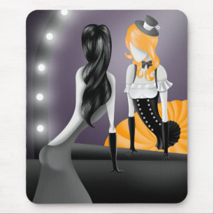 Clown Reflection Blonde  Hair  Mouse pad