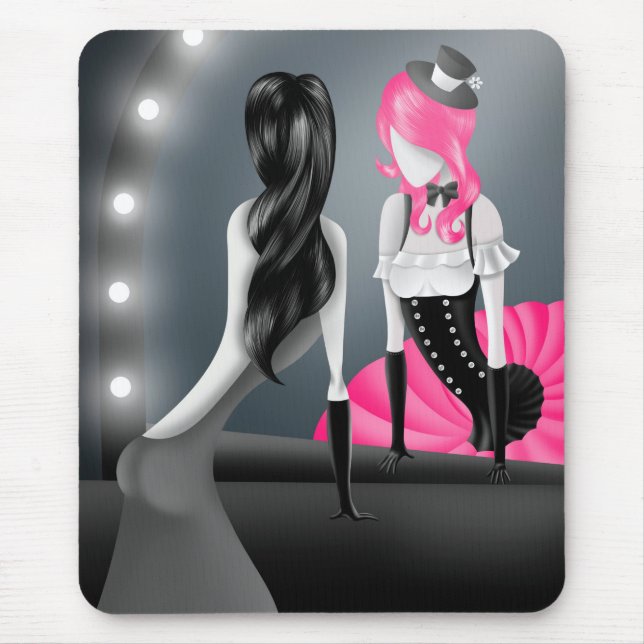 Clown Reflection Pink Hair  Mouse pad (Front)