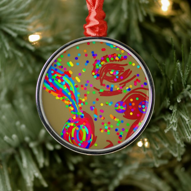 Clown Reindeer  Metal Ornament (Tree)