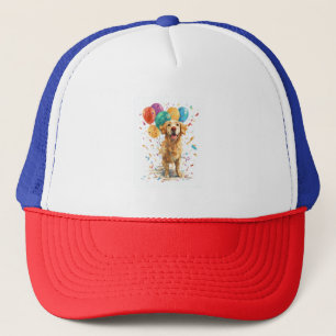 Clown Retriever – Circus Dog with Balloons Trucker Hat