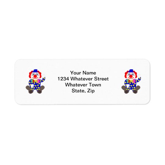 Clown Return Address Label