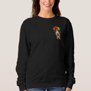 Clown Scottish Deerhound Circus Dog Pocket Sweatshirt