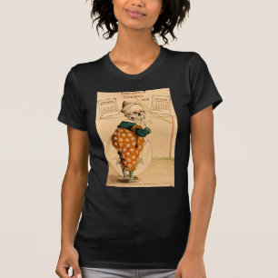 Clown Skeleton Vintage Illustration T-Shirt
