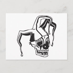 Clown Skull Postcard