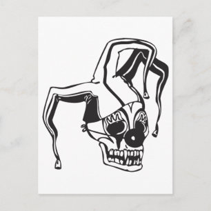 Clown Skull Postcard