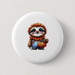 Clown Sloth Halloween Oversized T-Shirt 6 Cm Round Badge