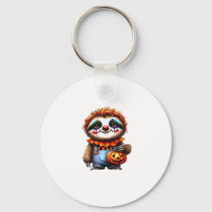 Clown Sloth Halloween Oversized T-Shirt Key Ring