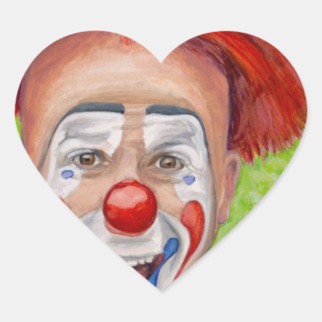Clown Steven Daniel Copeland Heart Sticker (Front)
