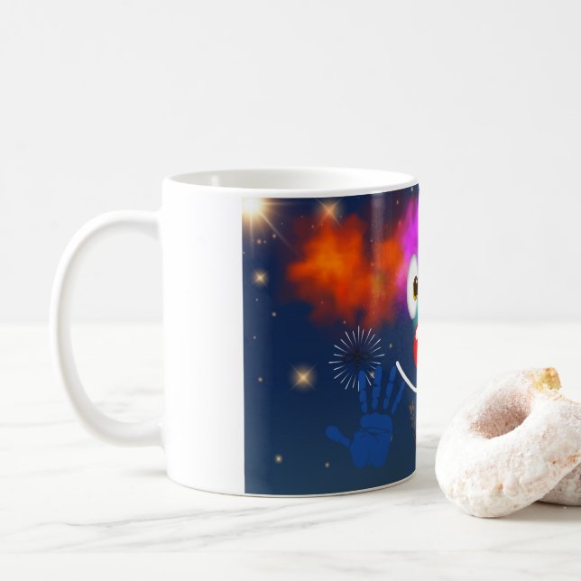 Clown, the evening and the sky  coffee mug (With Donut)